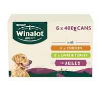 WINALOT Classics Mixed in Jelly Wet Dog Food 6x400g (Pack of 4)