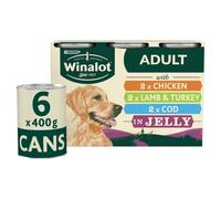 WINALOT Classics Mixed in Jelly with Cod Wet Dog Food - 6 x 400g