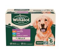 WINALOT Classics Mixed in Jelly with Cod Wet Dog Food Cans 6x400g (Pack of 4)