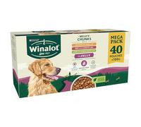 WINALOT Meaty Chunks Wet Dog Food - Mixed in Jelly - 40 x 100g