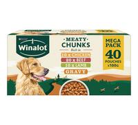 WINALOT Meaty Chunks Mixed in Gravy Wet Dog Food 40x100g