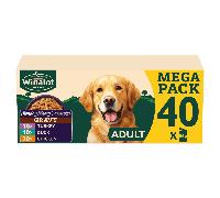 WINALOT Monday Meaty Casseroles Chicken, Turkey, Duck in Gravy Wet Dog Food - 40 x 85g