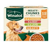 WINALOT Meaty Chunks Wet Dog Food - Mixed in Gravy - 12 x 100g
