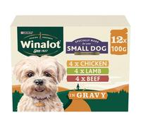 Winalot Small Dog Wet Dog Food Pouches Mixed in Gravy 12x100g, Pack of 4