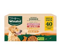 WINALOT Sunday Dinner Mixed in Gravy Wet Dog Food Pouches 40x100g