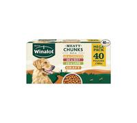 Winalot Wet Dog Food Mixed in Gravy - 40 x 100g Pouches (Chicken, Beef & Lamb) Grain-free chunks, Complete & Balanced Nutrition
