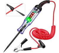 WINAMOO Test Light Automotive 5-90V Digital LED Circuit Tester with Voltage Display, Auto Bidirectional Voltage Tester, Electric Test Pen with Extended Spring Wire & Probe for Car RV Fuse Checker