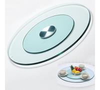 WINARA 24in 30in 36in 40in Glass Lazy Susan Turntable Large Dining Table Turntable, Swivel Serving Plate, Round Tabletop Rotating Tray, transparent Display Serving Tray (Size : 85cm/34in)