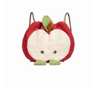 Winatehr plush apple furry backpack, stuffed cartoon kawaii novelty back bags, funny cutecore anime cute senior christmas ornaments gifts, whimsy twee whimsical accessories decor