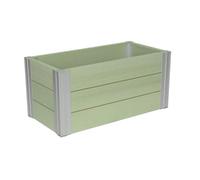 Winawood Maison and Garden Polymer Wood Effect Zero Maintenance Recyclable and Fully Weatherproof Rectangular Planter (61 x 30.5 x 28.6 cm) (Duck Egg Green)
