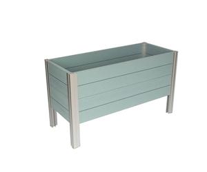 Winawood Maison and Garden Polymer Wood Effect Zero Maintenance Recyclable and Fully Weatherproof Rectangular Raised Planter (97 x 39.4 x 60cm) (Powder Blue)