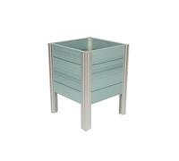 Winawood Maison and Garden Polymer Wood Effect Zero Maintenance Recyclable and Fully Weatherproof Small Raised Planter (43.2 x 43.2 x 55.9 cm) (Powder Blue)
