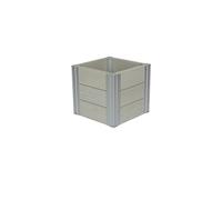 Winawood Maison and Garden Polymer Wood Effect Zero Maintenance Recyclable and Fully Weatherproof Small Cube Planter (30.5 x 30.5 x 28.6 cm) (Stone Grey)