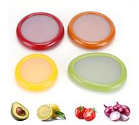Winb Set of 4 Reusable Fruit and Veggie Savers - Ideal for Avocados, Tomatoes, Apples, Garlic, Onions, and More