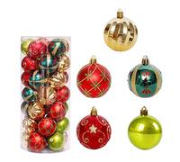 WINBST Christmas Baubles, 30 Pieces 6 cm Ball Pendants, Shatterproof Christmas Tree Decorations for Christmas Tree Pendants, Decor Props, Gifts