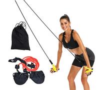 WINBST Unisex-Kids Training Equipment Dry Land Cord Pull Rope Swim Trainer Resistance Band and Paddles for Arm Pull Training Strength Red