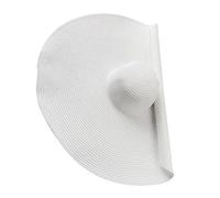 WINBST Women's Sun Straw Hat with Wide Brim, Summer Hat, Oversize Beach Straw Hats, Oversized Beach Hat, UV Protection, Sun Straw Hat, (B White, M 56-58cm）, Oversize