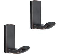 WINCASE 2 Pieces American Black Towel Clothes Hook Robe Hook Oil Rubbed Bronze Brass for Kitchen Wall Mounted Solid Simple Design