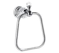 WINCASE Crystal Towel Ring, Chrome Hand Towel Holder, Silver Towel Rack Hanger for Bathroom, Towel Holder Bling Wall Mounted Decorative