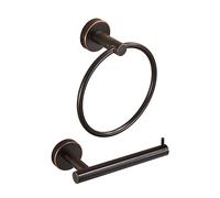 WINCASE Toilet Paper Holder Towel Holder, Oil Rubbed Bronze Bathroom Hardware Set, Hand Towel Ring Toilet Paper Roll Holder Wall Mount, Rustic Farmhouse Rustproof Stainless Steel Bathroom Accessories