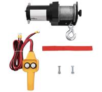 Winch 907kg 12V Steel Cable 15m 285x105x105mm Black Permanent Motor PlanetaryX