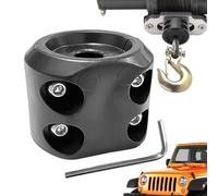 Winch Cable Line Stopper - Rubber Hook Stopper for Wire & Synthetic Rope, 6.2x4x4.9cm Cable Protector for ATV Truck RV Trailer Yacht, Prevents Pulling & Damage During Towing