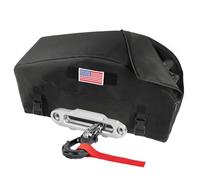 Winch Cover with Top Zipper & Flag,Heavy Duty Waterproof Dust-Proof 900D Electric Winch Protective Cover, High-Quality UV-Resistant indoor/outdoor Weather Resistant Winch Accessories for 8000-12000LBS