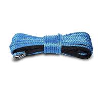 Winch Rope, 15M 6mm/4.8mm 10000LBS Synthetic Winch Rope Line Recovery Cable for 4WD ATV SUV Truck Boat Winch Towing Rope(Blue 4.8mm)
