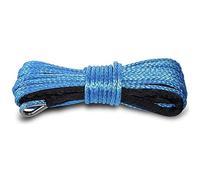 Winch Rope, 15m 6mm Towing Winch Cable Rope,String Line Synthetic Fiber 5500lbs/7000lbs/7700lbs For ATV UTV SUV 4X4 4WD(6mm 15M blue)