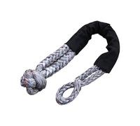 Winch Rope, Car Trailer Tape Rope Synthetic Winch Line Ring Wear-Resistant Recovery Tow Strap Off Road Hook Winch Rope for Trailer Off Road(Grijs)