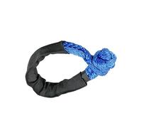 Winch Rope, Towing Soft Shackle Soft Shackle Synthetic Road Recovery Rope 38000 LBS Synthetic Soft Shackle Rope with Extra Sleeves for SUV(Blu)