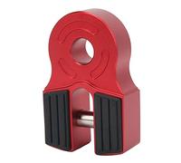 Winch Shackle Mount D Ring, Universal Winch Accessory, 30000LBS Loading Capacity with Iron Pin and Rubber Guard, Flat Towing Hook Mount for ATV UTV SUV Pickup Truck (Red)