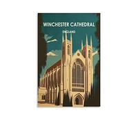 Winchester Cathedral England Vintage Travel Posters Landscape Wall Art Picture Print Canvas Art Poster Modern Family Bedroom Decor Posters 20x30cm