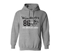 Winchester Classic 1866 Hoodies for Men & Women - Hooded Sweatshirt for Army Veterans, Ammo & Gun Lovers- Gildan Fleece- Grey, Sport Grey, L