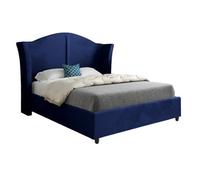 Winchester Curved Top Curved Winged Upholstered Soft Velvet Designer Bed Frame