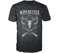 Winchester Deer Skull Crossed Rifles Men's Short Sleeve Tshirt Black L