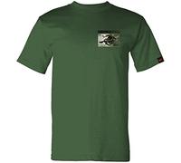 Winchester Official - Legend Collection - Made in The USA Half Camo Rider Short Sleeve 100% Cotton T-Shirt for Men, Army Green, Large