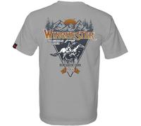 Winchester Official New Lone Rider Cotton Short Sleeve Tee Men's Printed T-Shirt, Heather Grey, Medium