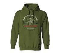 Winchester Official Repeating Rider Legend Printed Fleece Pullover Hooded Sweatshirt for Men, Women, Unisex, Military Green, Medium