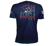Winchester The American Legend Stars and Stripes Vintage US Flag Graphic T-Shirt for Men, Navy, XXL