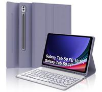 WINCHKING Keyboard Case for Samsung Galaxy Tab S10 FE 5G 10.9 inch 2025/S9 FE 10.9"/S9 11 Inch 2023,7-Color Backlit,Detachable Wireless Keyboard with Multi-Angle Stand Cover with S Pen Slot,Purple