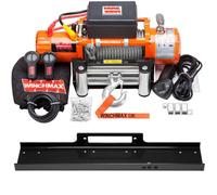 Winchmax 13,500Lb 12V Winch. 26M Steel Rope. Mounting Plate. Isolator. Remote Controls.