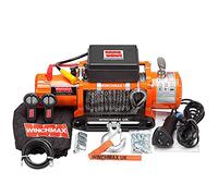 WINCHMAX 13,500lb (6,123kg) Original Orange 12v Electric Winch. 28m x 11mm Dyneema Synthetic Rope, 3/8 Inch Hook.