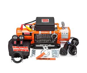 WINCHMAX 13,500lb (6,123kg) Original Orange 24v Electric Winch. 28m x 11mm Dyneema Synthetic Rope. 3/8 Inch Hook.