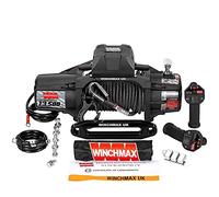 WINCHMAX 13,500lb (6,123kg) SL Series Military Grade 12v Electric Winch. 25m x 10mm Armourline Synthetic Rope. 3/8 Inch Tactical Hook.