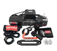 WINCHMAX 13,500lb SL Series Military-Grade 12V Winch with 28m x 11mm Dyneema Rope, Twin Wireless Remotes - WMSL1350012VMILSPECSYN(M)