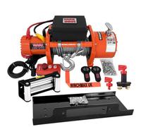 Winchmax 15,000Lb 12V Winch En14492 Compliant. With Mounting Plate And Battery Isolator Switch