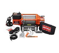 WINCHMAX 17,500lb (7,938kg) Original Orange 12v Electric Winch, 26m x 12mm Multi-strand Galvanized Steel Wire Rope. 1/2 Inch Clevis Hook, Wireless Remote Control