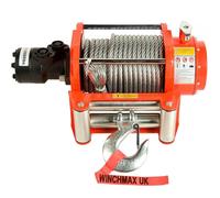 Winchmax 20,000Lb Original Orange Hydraulic Winch. 25M Steel Rope. 1/2 Inch Clevis Hook.