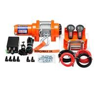 Winchmax 3,000Lb 12V Electric Winch. 15M Steel Rope. Remote Controls.